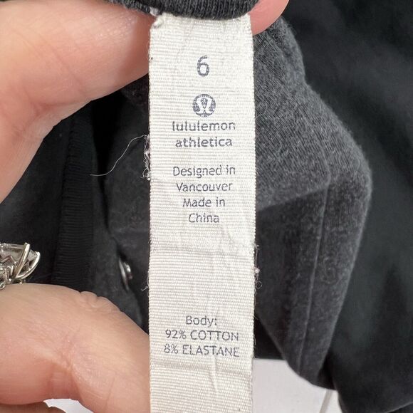 Lululemon That's A Wrap Size 6 Cardigan Sweater Faded Black Stretch French Terry - Picture 4 of 14